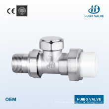 Nickel Plated Straight Lockshield Radiator Valve